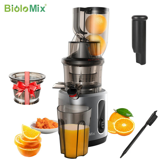 Cold Press Juicer 200W – Wide Feed for Whole Fruits